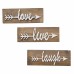 ΔΙΑΚΟΣΜΗΤΙΚΟ ΤΟΙΧΟΥ ΞΥΛΙΝΟ "LOVE LIVE LAUGH" HM7308 40x1,2x14 εκ.