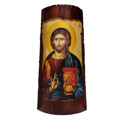 Ιησούς Χριστός , χειροποίητη κρεμαστή κεραμική εικόνα , 30cm x 15.5cm x 6cm