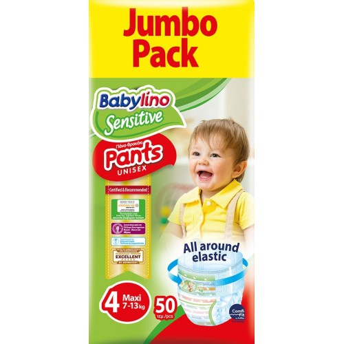 Babylino Sensitive Pants No 4 (7-13kg) Jumbo Pack 50τμχ