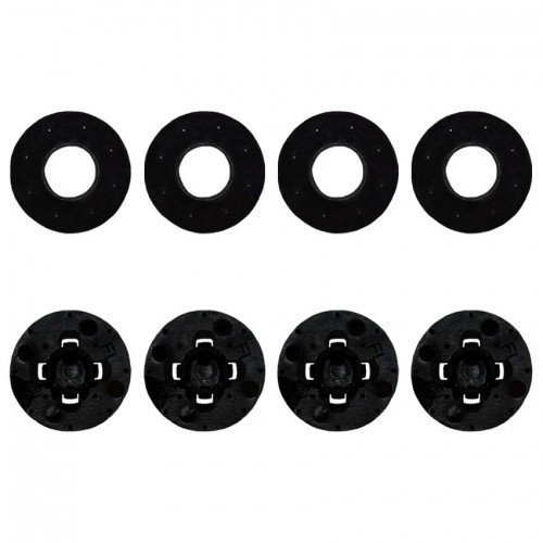Κουμπώματα στρογγυλά μαύρα σετ για Fiat 4τμχ