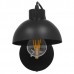 Μοντέρνο Φωτιστικό Τοίχου Απλίκα Μονόφωτο Μαύρο με Ξύλινο Βραχίονα Μεταλλικό Φ15 GloboStar GRANT BLACK 00902