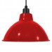 Vintage Industrial Κρεμαστό Φωτιστικό Οροφής Μονόφωτο Κόκκινο Μεταλλικό Καμπάνα Φ39 GloboStar LOUVE RED 01177