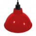 Vintage Industrial Κρεμαστό Φωτιστικό Οροφής Μονόφωτο Κόκκινο Μεταλλικό Καμπάνα Φ39 GloboStar LOUVE RED 01177