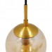 Μοντέρνο Φωτιστικό Τοίχου Απλίκα Μονόφωτο Χρυσό με Μελί Γυαλί Φ15 GloboStar MADISON 01427