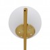 Μοντέρνο Επιτραπέζιο Φωτιστικό Πορτατίφ Μονόφωτο Χρυσό Μεταλλικό με Λευκό Γυαλί Φ15 GloboStar ELFIS GOLD 01551