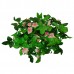 Τεχνητό Κρεμαστό Φυτό Διακοσμητική Γιρλάντα Μήκους 2.2 μέτρων με 33 X Μικρά Τριαντάφυλλα Ροζ Λευκά GloboStar 09018