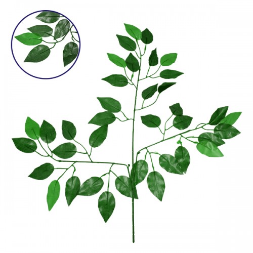 Τεχνητό Φυτό Διακοσμητικό Κλαδί Διαστάσεων M20cm x Υ22cm με 3 X Πράσινα Κλαδιά και Φύλλωμα Φύκος GloboStar 09050