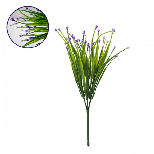 Τεχνητό Φυτό Διακοσμητικό Μπουκέτο Aphyllanthes Μώβ M17cm x Υ30cm Π17cm με 7 Κλαδάκια GloboStar 09079