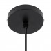 GloboStar® 36218 HANNA Μοντέρνο Κρεμαστό Φωτιστικό Οροφής Ανάρτηση με Μαύρο Ντουί E27 για Τοποθέτηση Καπέλων Φωτιστικών Μονόφωτο Μαύρο Φ4 x Y110cm