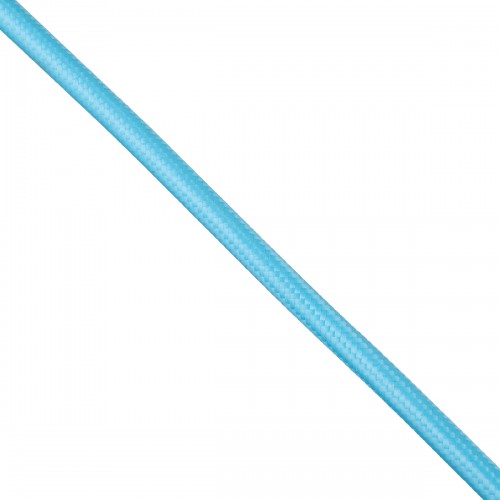 GloboStar® 77609 Στρογγυλό Υφασμάτινο Καλώδιο 2 x 0.75mm² Γαλάζιο