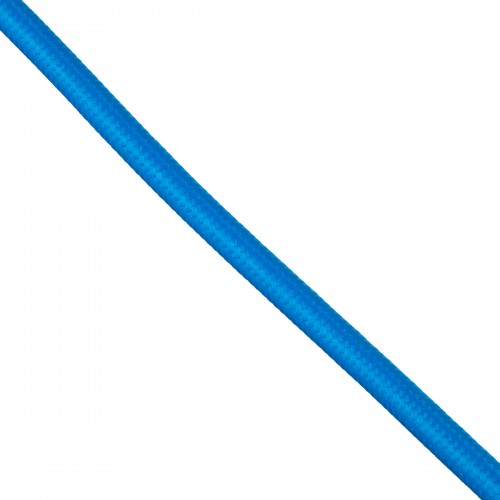 GloboStar® 77610 Στρογγυλό Υφασμάτινο Καλώδιο 2 x 0.75mm² Μπλε