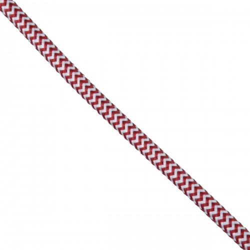 GloboStar® 77614 Στρογγυλό Υφασμάτινο Καλώδιο 2 x 0.75mm² Dublo Άσπρο Κόκκινο