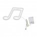 GloboStar® 78570 Φωτιστικό Ταμπέλα Φωτεινή Επιγραφή NEON LED Σήμανσης MUSIC NOTE 5W με Καλώδιο Τροφοδοσίας USB - Μπαταρίας 3xAAA (Δεν Περιλαμβάνονται) - Γαλάζιο