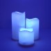GloboStar® 79553 ΣΕΤ 3 Διακοσμητικών Realistic Κεριών με LED Εφέ Κινούμενης Φλόγας - Μπαταρίας & Ασύρματο Χειριστήριο IR Πολύχρωμα RGB Dimmable
