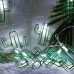 GloboStar® 79801 Διακοσμητική Γιρλάντα Green Cactus 3 Μέτρα με Διακόπτη On/Off - 20 LED 6W με Μπαταρίες 2xAA & Διάφανο Καλώδιο Αδιάβροχη IP44 Ψυχρό Λευκό 6000K Μ3m