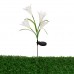 GloboStar® 85706 Αυτόνομο Ηλιακό Φωτιστικό Λουλούδι LED SMD 1W 100lm με Ενσωματωμένη Μπαταρία 600mAh - Φωτοβολταϊκό Πάνελ με Αισθητήρα Ημέρας-Νύχτας Αδιάβροχο IP65 Garden Lily Flower Ψυχρό Λευκό 6000K