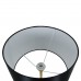 GloboStar® ASHLEY 00829 Μοντέρνο Φωτιστικό Δαπέδου Μονόφωτο Μεταλλικό Χρυσό με Μαύρο Καπέλο και Ξύλινη Λεπτομέρεια Φ40 x Υ148cm