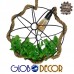 GloboStar® BRADLEY 10001329 Vintage Industrial Κρεμαστό Φωτιστικό Οροφής Μονόφωτο Πλέγμα με Μπεζ Σχοινί Φ42 x Υ42cm