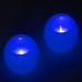 GloboStar® CANDLE 79548 ΣΕΤ 2 x Διακοσμητικά Realistic Κεράκια με LED Εφέ Κινούμενης Φλόγας - Μπαταρίας 12 x CR2032 Μπλε Μπεζ D6 x H5cm