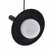 GloboStar® CELEST 00789 Μοντέρνο Μεταλλικό Κρεμαστό Φωτιστικό Οροφής Ανάρτηση με Ντουί G9 Μονόφωτο Μαύρο με Λευκό Γυαλί Φ20 x Y26.5cm