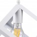 GloboStar® CUBE 00802 Μοντέρνο Κρεμαστό Φωτιστικό Οροφής Μονόφωτο Λευκό Μεταλλικό Πλέγμα Μ25 x Π25 x Υ25cm