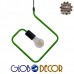 GloboStar® LIBBY 01096-1 Μοντέρνο Κρεμαστό Παιδικό Φωτιστικό Οροφής Μονόφωτο Πράσινο Μεταλλικό Φ31 x Υ100cm