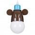 GloboStar® MONKEY 00640 Μοντέρνο Κρεμαστό Παιδικό Φωτιστικό Οροφής Μονόφωτο Γαλάζιο Καφέ Μεταλλικό Μ14.5 x Π10.5 x Υ13.5cm