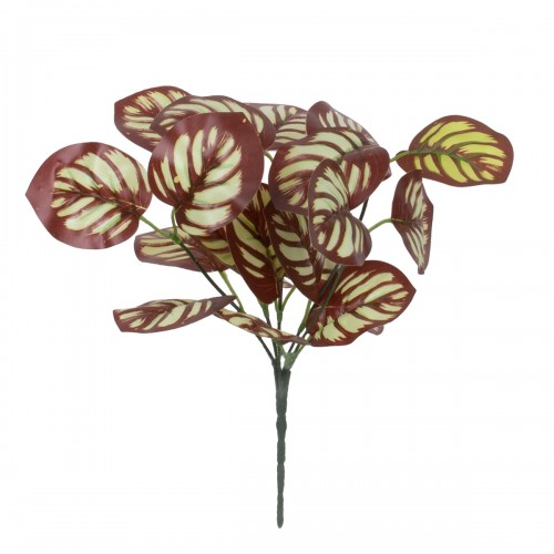 GloboStar® RED PEPEROMIA 78297 Τεχνητό Φυτό Πεπερόμια Κοκκ. - Μπουκέτο Διακοσμητικών Φυτών - Κλαδιών με Φύλλωμα Κόκκινο - Λευκό Υ30cm