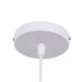 GloboStar® SIMON 00728 Vintage Κρεμαστό Φωτιστικό Οροφής Μονόφωτο Λευκό Καμπάνα με Σχοινί Φ30 x Υ30cm