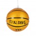 GloboStar® SPALDING NBA 00645 Μοντέρνο Κρεμαστό Παιδικό Φωτιστικό Οροφής Μονόφωτο Πορτοκαλί Γυαλίνο Φ18 x Υ18cm