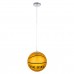 GloboStar® SPALDING NBA 00649 Μοντέρνο Κρεμαστό Παιδικό Φωτιστικό Οροφής Μονόφωτο Πορτοκαλί Γυαλίνο Φ25 x Υ25cm