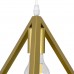 GloboStar® TRIANGLE 00615 Μοντέρνο Κρεμαστό Φωτιστικό Οροφής Δίφωτο Χρυσό Μεταλλικό Πλέγμα Μ60 x Π22 x Y130cm