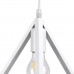 GloboStar® TRIANGLE 00617 Μοντέρνο Κρεμαστό Φωτιστικό Οροφής Τρίφωτο Λευκό Μεταλλικό Πλέγμα Φ49 x Y130cm