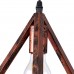GloboStar® TRIANGLE 00618 Μοντέρνο Κρεμαστό Φωτιστικό Οροφής Τρίφωτο Χάλκινο Μεταλλικό Πλέγμα Φ49 x Y130cm