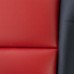 Ημικαλύμματα καθισμάτων ζεύγος τεχνόδερμα μαύρο-κόκκινο 2τμχ.