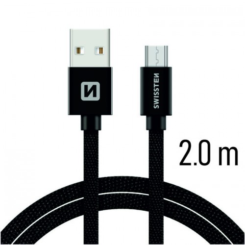 Καλώδιο φόρτισης / δεδομένων USB / Micro-USB 3A 2m μαύρο