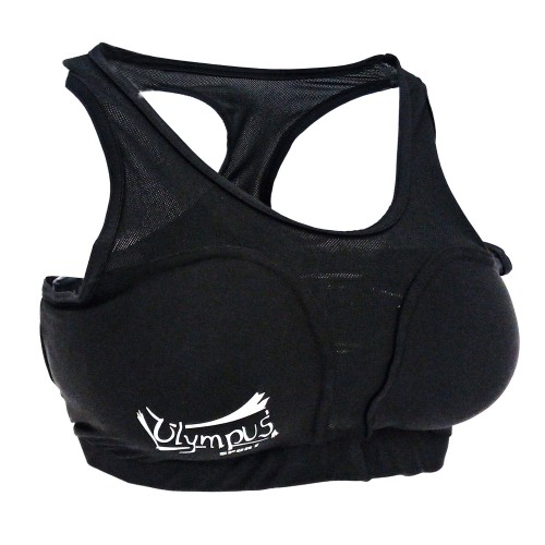 Ladies Chest Guard and Insert Cups Olympus SPANDEX Black