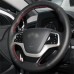 Ραφτό κάλυμμα τιμονιού Hyundai i20 (II) / Accent V (HC) με κόκκινη κλωστή