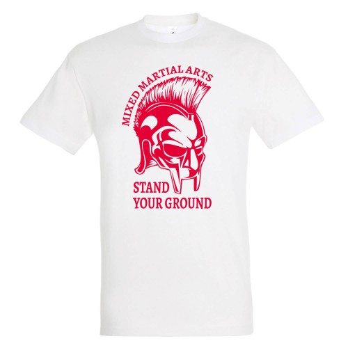 T-shirt Βαμβακερό MMA Stand Your Ground- Άσπρο
